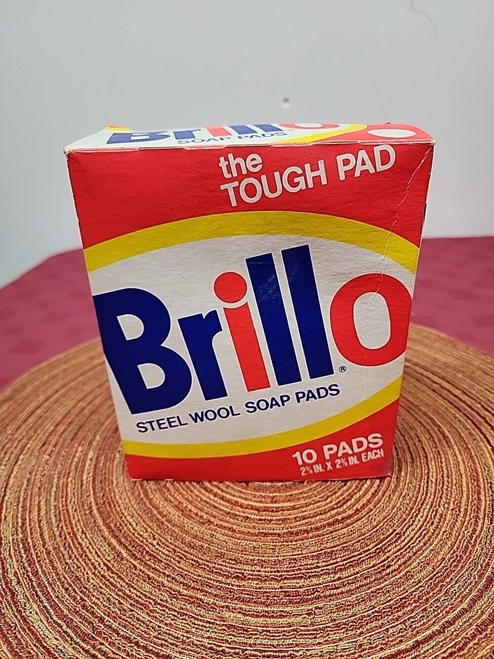 Vintage 1960s Brillo Steel Wool Pads Box W 6 Soap Pads Post 1962 Kmart Price Tag